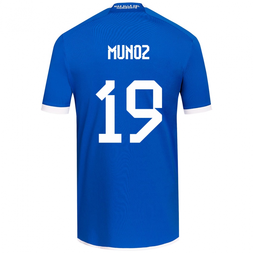 Niño Camiseta Cristóbal Muñoz #19 Azul Blanco 1ª Equipación 2024/25 La Camisa Argentina