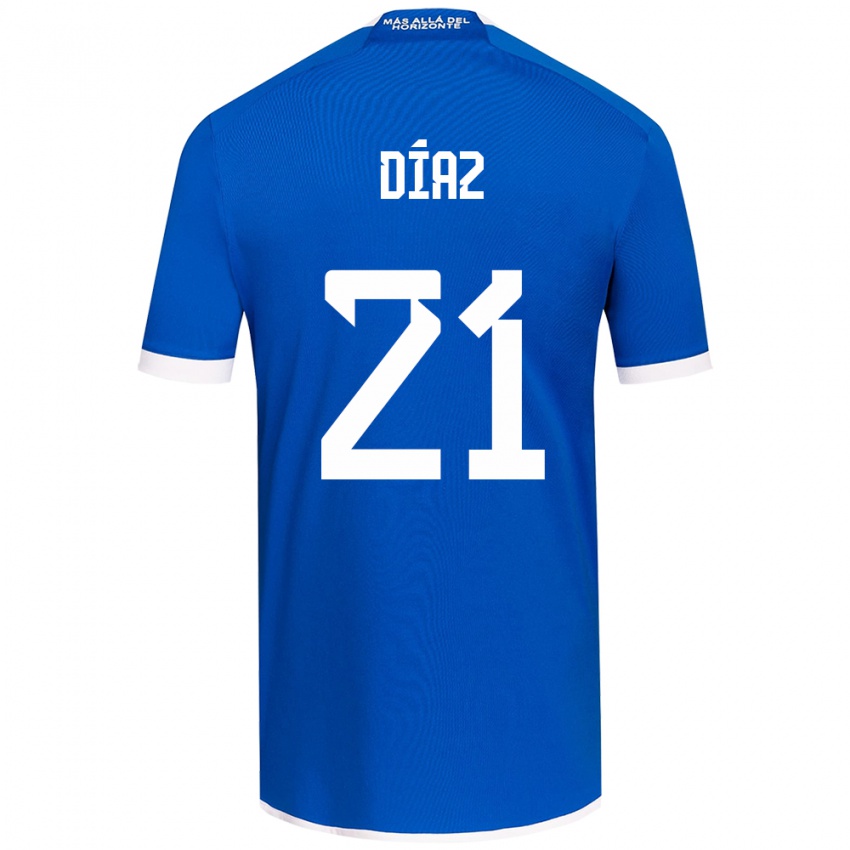 Niño Camiseta Marcelo Díaz #21 Azul Blanco 1ª Equipación 2024/25 La Camisa Argentina