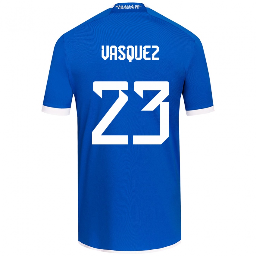 Niño Camiseta Ignacio Vásquez #23 Azul Blanco 1ª Equipación 2024/25 La Camisa Argentina