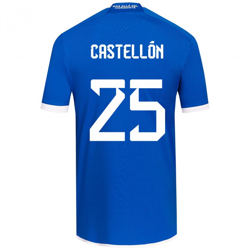 Niño Camiseta Gabriel Castellón #25 Azul Blanco 1ª Equipación 2024/25 La Camisa Argentina