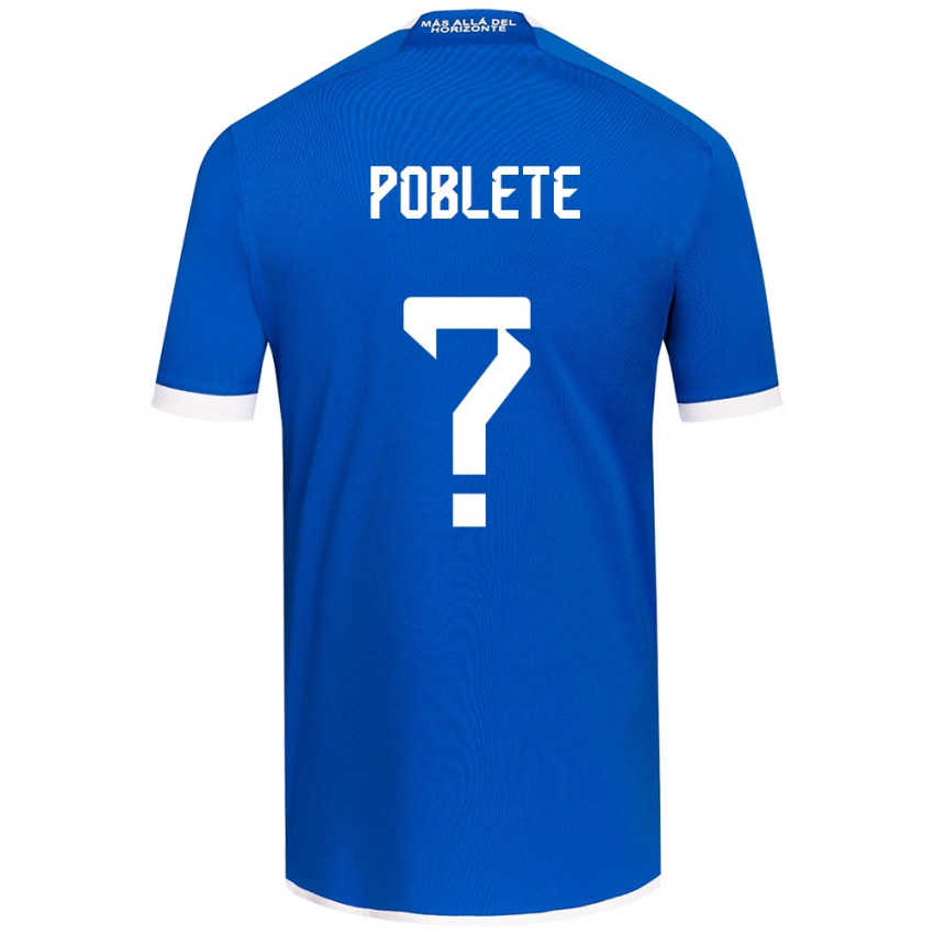 Niño Camiseta José Poblete #0 Azul Blanco 1ª Equipación 2024/25 La Camisa Argentina