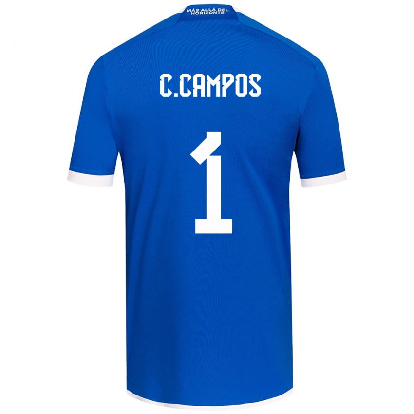 Niño Camiseta Cristóbal Campos #1 Azul Blanco 1ª Equipación 2024/25 La Camisa Argentina