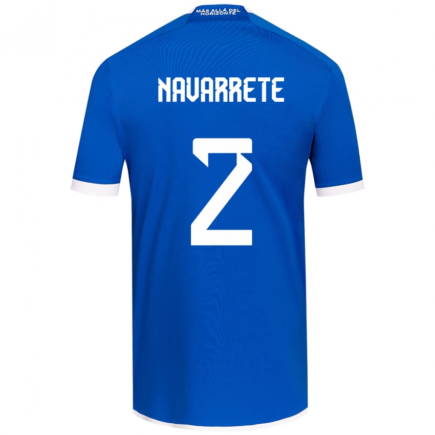 Niño Camiseta Daniel Navarrete #2 Azul Blanco 1ª Equipación 2024/25 La Camisa Argentina