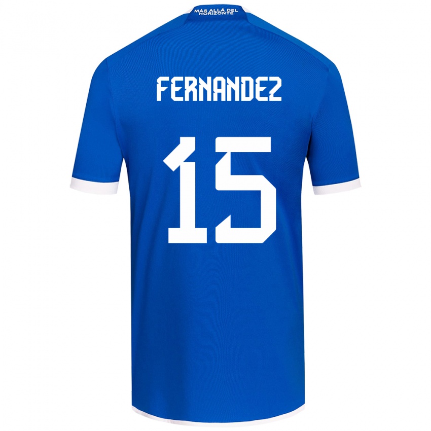 Niño Camiseta Vicente Fernández #15 Azul Blanco 1ª Equipación 2024/25 La Camisa Argentina