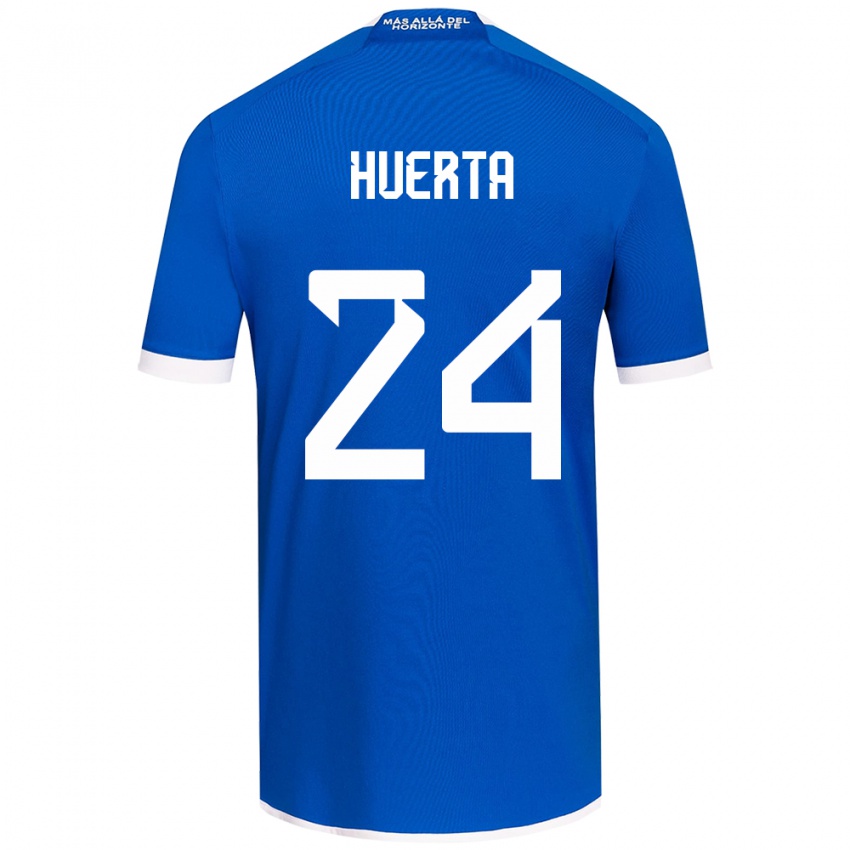 Niño Camiseta Renato Huerta #24 Azul Blanco 1ª Equipación 2024/25 La Camisa Argentina