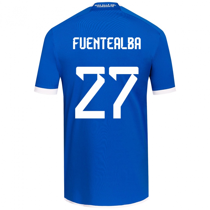 Niño Camiseta Jeison Fuentealba #27 Azul Blanco 1ª Equipación 2024/25 La Camisa Argentina