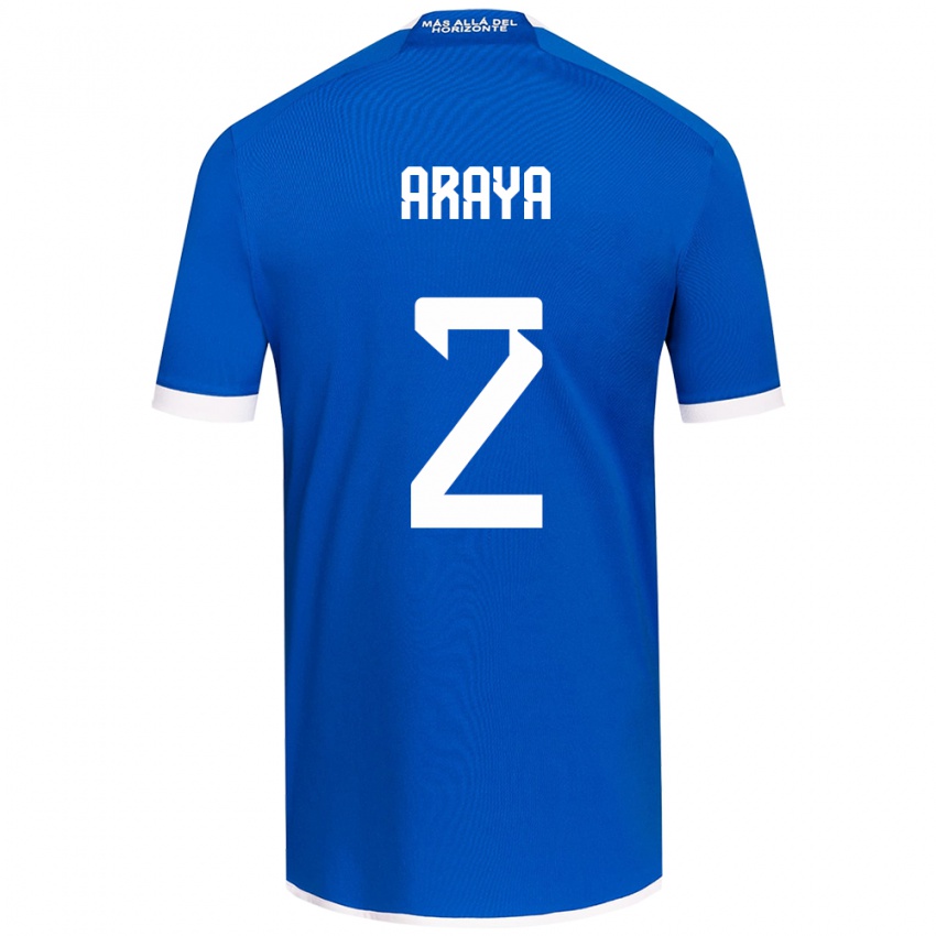 Niño Camiseta Fernanda Araya #2 Azul Blanco 1ª Equipación 2024/25 La Camisa Argentina