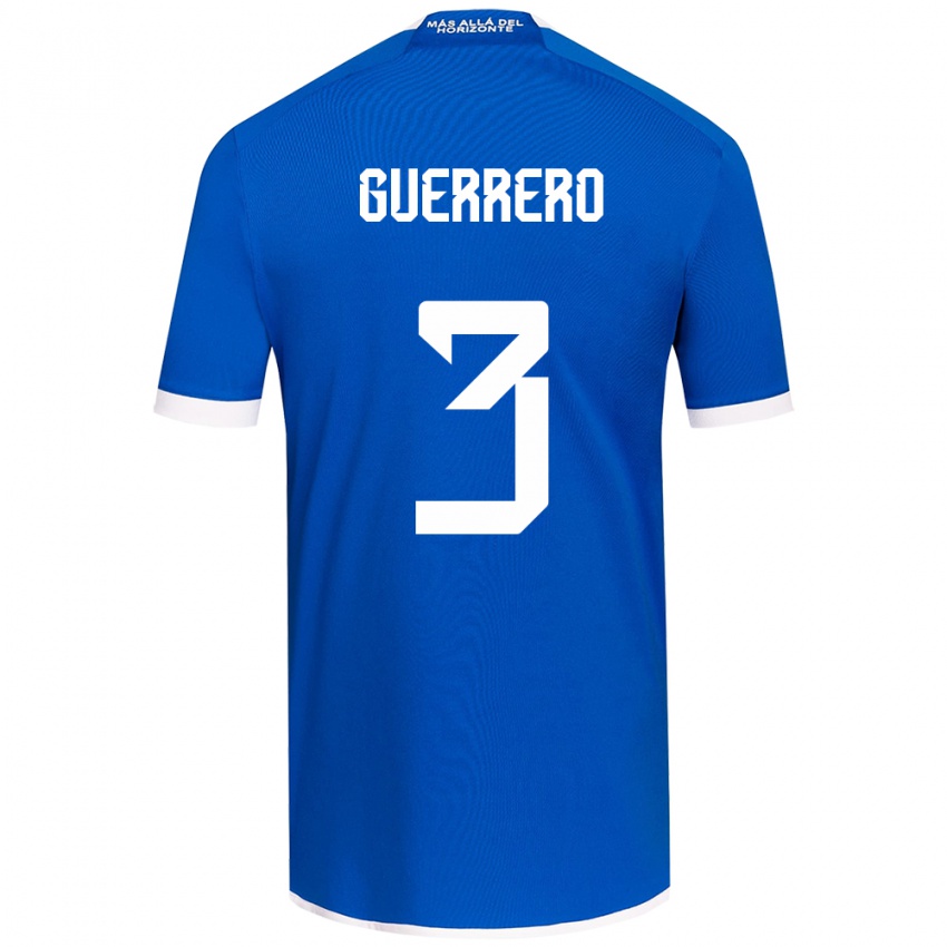 Niño Camiseta Carla Guerrero #3 Azul Blanco 1ª Equipación 2024/25 La Camisa Argentina