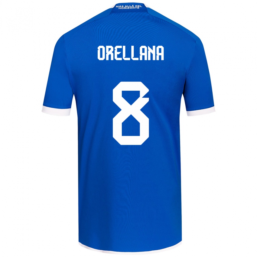 Niño Camiseta Denisse Orellana #8 Azul Blanco 1ª Equipación 2024/25 La Camisa Argentina