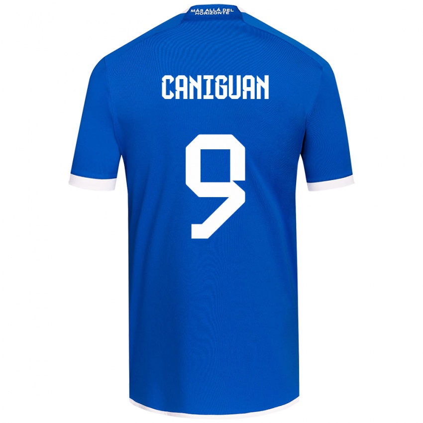 Niño Camiseta Franchesca Caniguán #9 Azul Blanco 1ª Equipación 2024/25 La Camisa Argentina