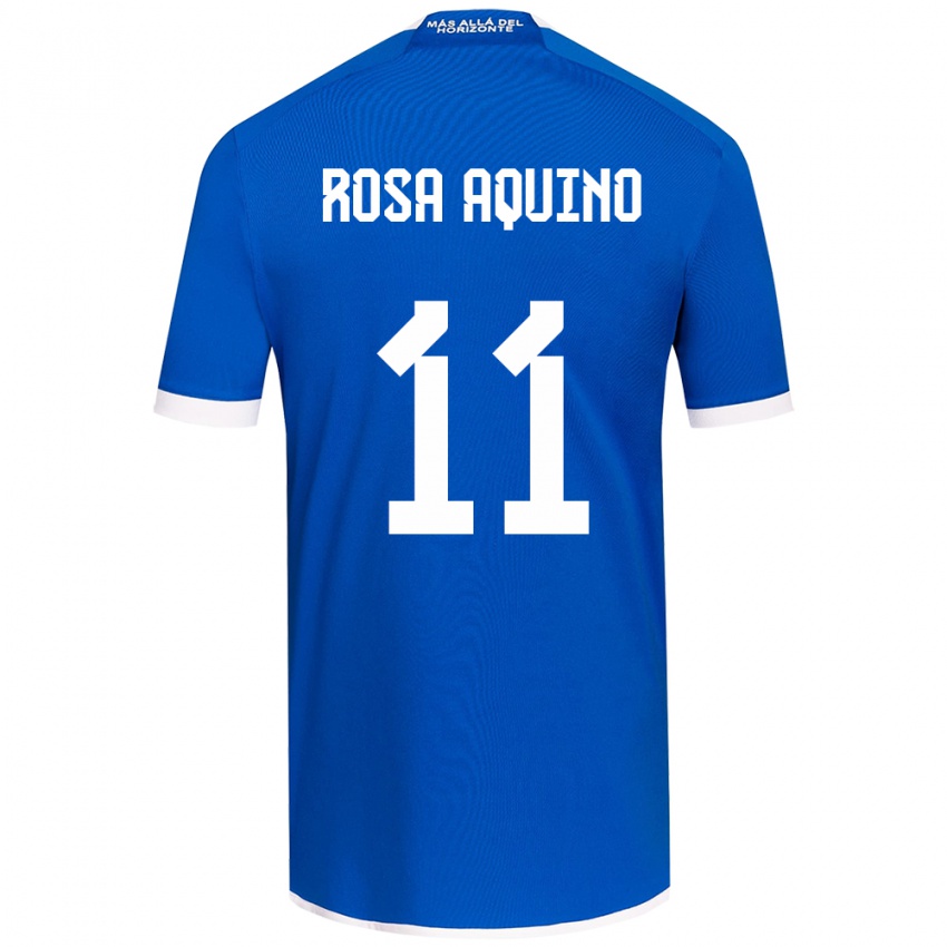 Niño Camiseta Rosa Aquino #11 Azul Blanco 1ª Equipación 2024/25 La Camisa Argentina