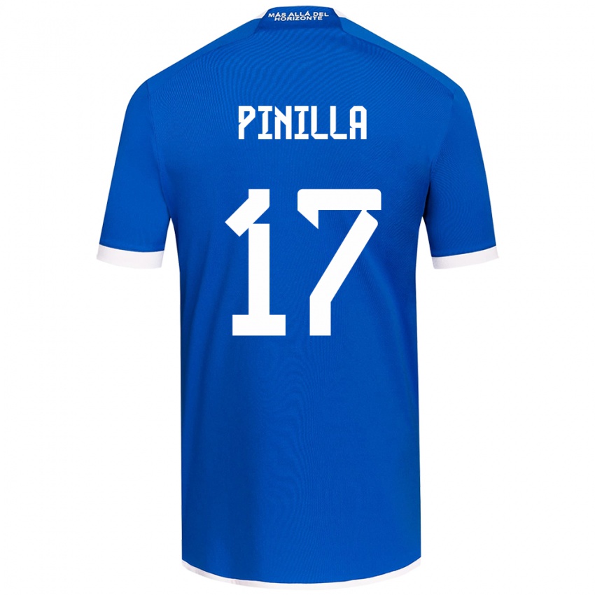 Niño Camiseta Fernanda Pinilla #17 Azul Blanco 1ª Equipación 2024/25 La Camisa Argentina