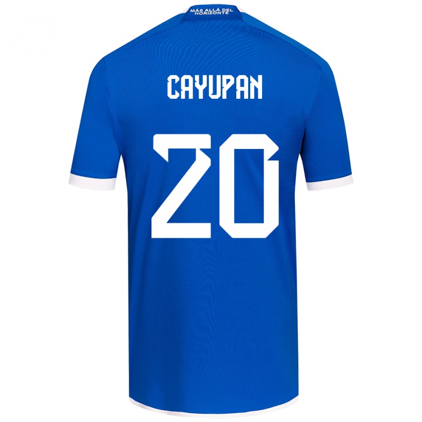 Niño Camiseta Natalia Cayupán #20 Azul Blanco 1ª Equipación 2024/25 La Camisa Argentina