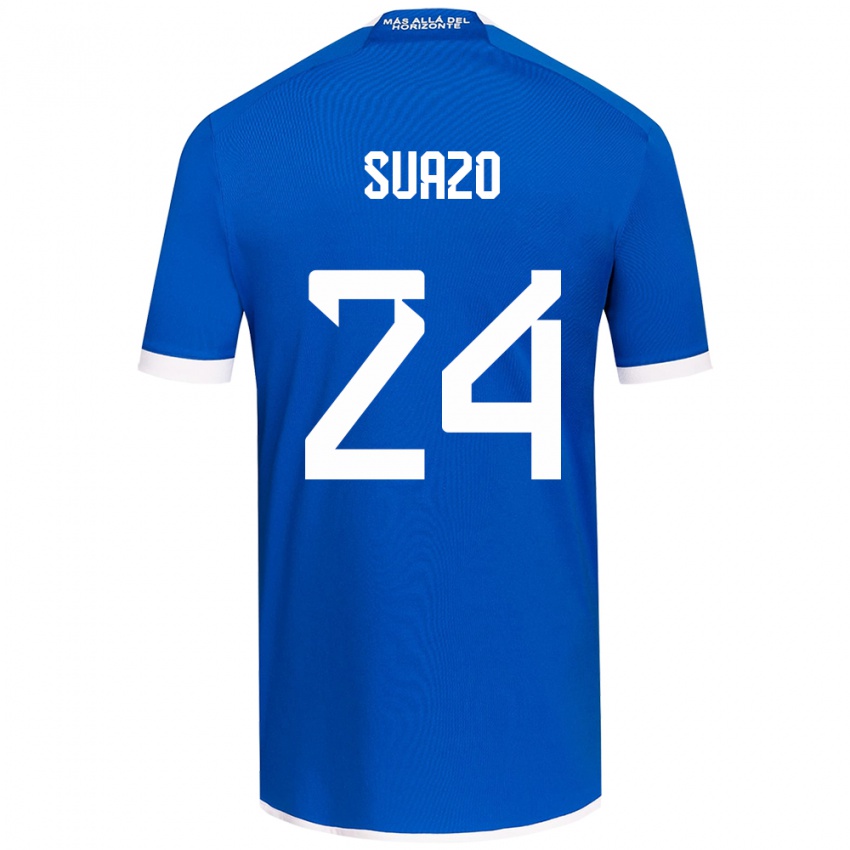 Niño Camiseta Arantza Suazo #24 Azul Blanco 1ª Equipación 2024/25 La Camisa Argentina