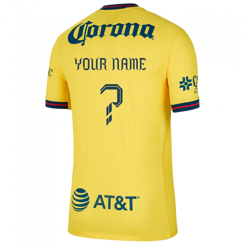 Niño Camiseta Su Nombre #0 Amarillo Azul 1ª Equipación 2024/25 La Camisa Argentina