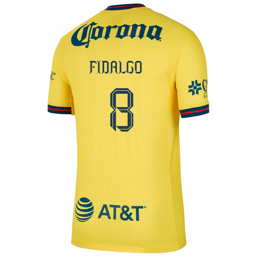 Niño Camiseta Alvaro Fidalgo #8 Amarillo Azul 1ª Equipación 2024/25 La Camisa Argentina