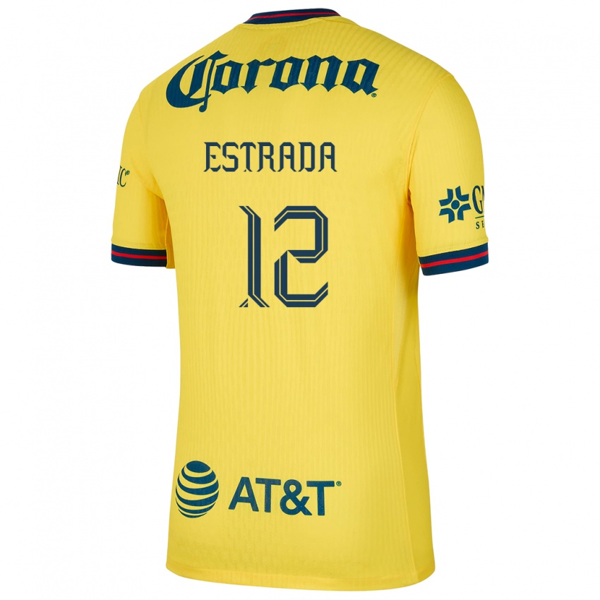 Niño Camiseta Jonathan Estrada #12 Amarillo Azul 1ª Equipación 2024/25 La Camisa Argentina