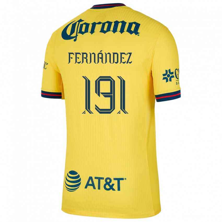 Niño Camiseta Adrián Fernández #191 Amarillo Azul 1ª Equipación 2024/25 La Camisa Argentina