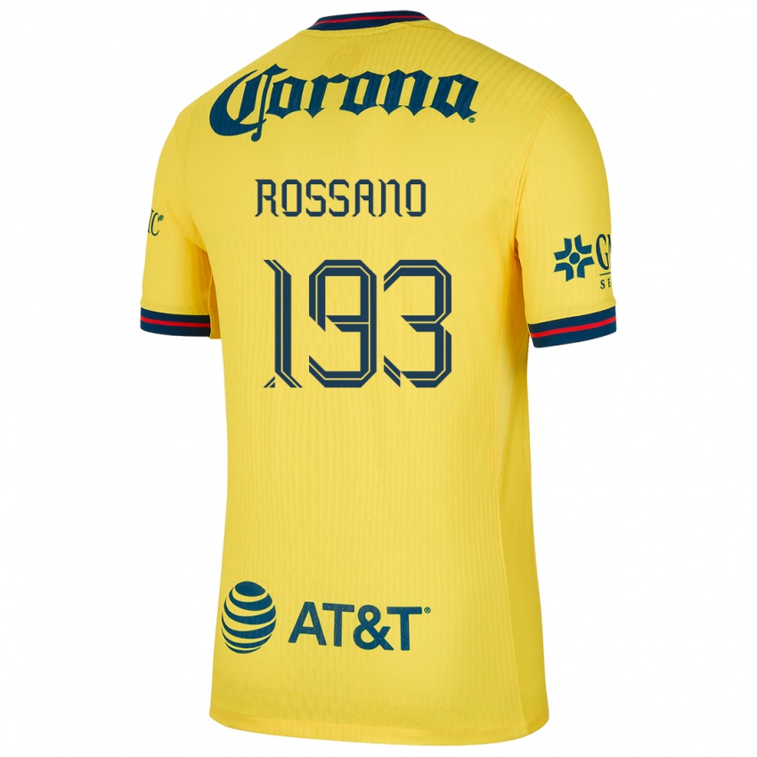 Niño Camiseta Franco Rossano #193 Amarillo Azul 1ª Equipación 2024/25 La Camisa Argentina