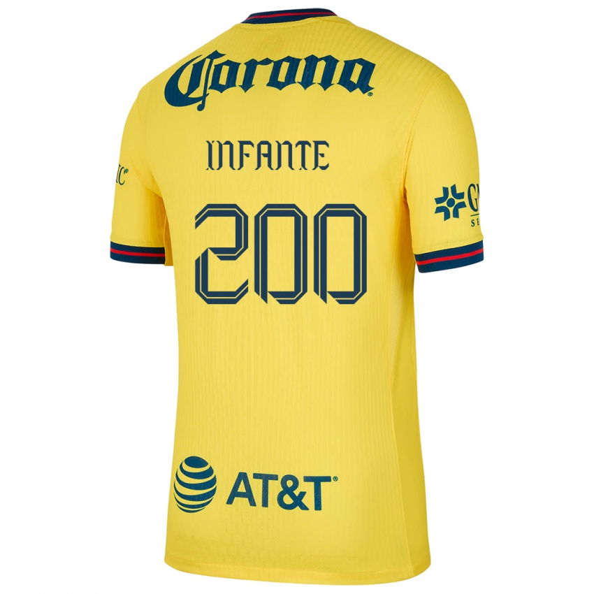 Niño Camiseta Armando Infante #200 Amarillo Azul 1ª Equipación 2024/25 La Camisa Argentina