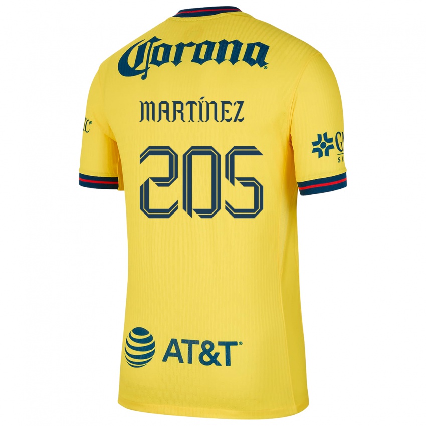 Niño Camiseta Sebastián Martínez #205 Amarillo Azul 1ª Equipación 2024/25 La Camisa Argentina