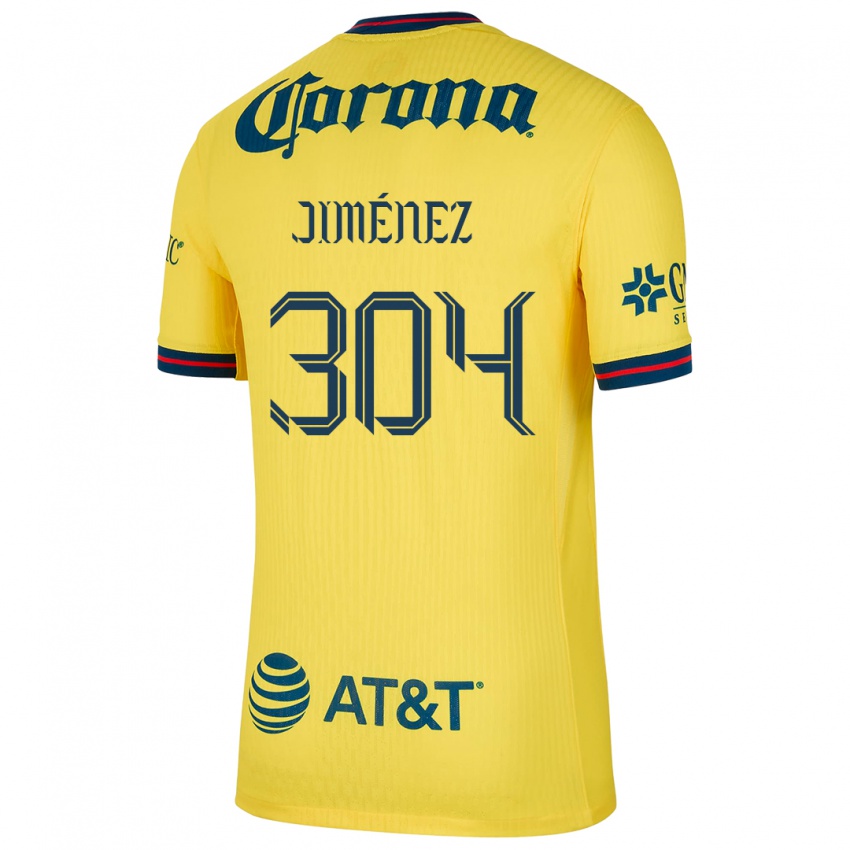 Niño Camiseta Derek Jiménez #304 Amarillo Azul 1ª Equipación 2024/25 La Camisa Argentina