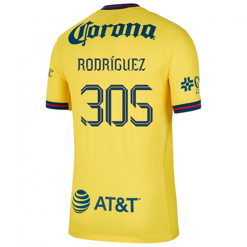 Niño Camiseta Bryan Rodríguez #305 Amarillo Azul 1ª Equipación 2024/25 La Camisa Argentina