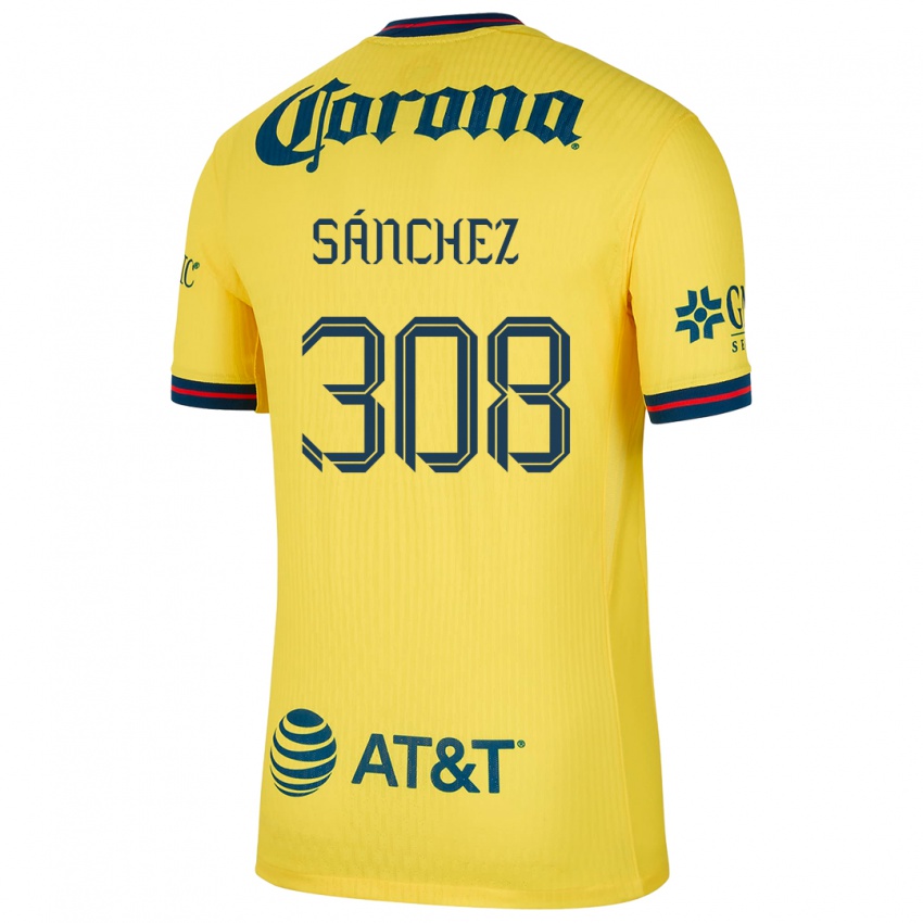 Niño Camiseta Oswaldo Sánchez #308 Amarillo Azul 1ª Equipación 2024/25 La Camisa Argentina