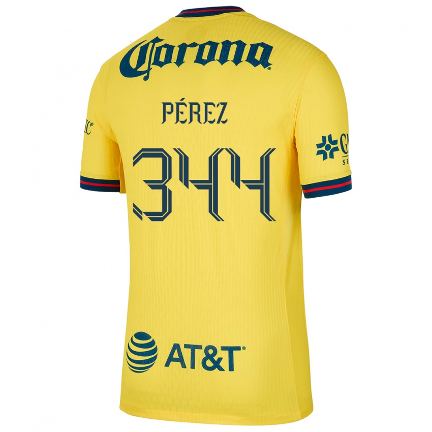 Niño Camiseta Froylan Pérez #344 Amarillo Azul 1ª Equipación 2024/25 La Camisa Argentina