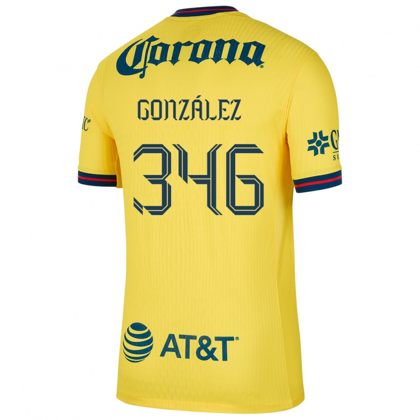 Niño Camiseta Ricardo González #346 Amarillo Azul 1ª Equipación 2024/25 La Camisa Argentina