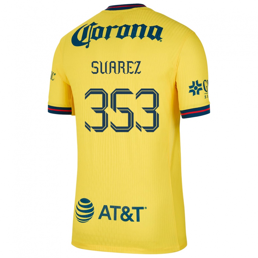 Niño Camiseta Irwin Suarez #353 Amarillo Azul 1ª Equipación 2024/25 La Camisa Argentina