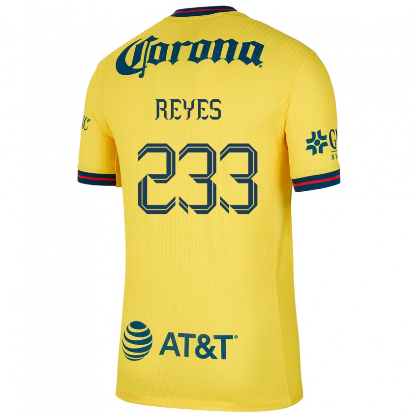 Niño Camiseta Andrés Reyes #233 Amarillo Azul 1ª Equipación 2024/25 La Camisa Argentina