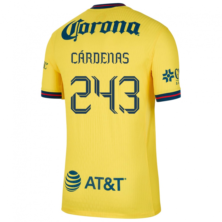 Niño Camiseta Alejandro Cárdenas #243 Amarillo Azul 1ª Equipación 2024/25 La Camisa Argentina