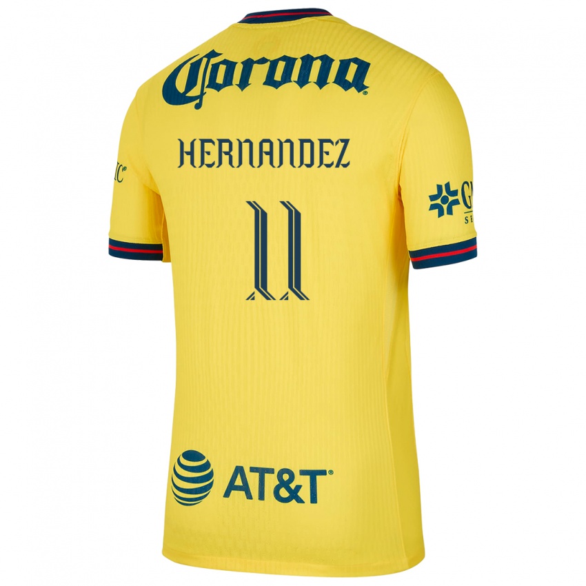 Niño Camiseta Montserrat Hernandez #11 Amarillo Azul 1ª Equipación 2024/25 La Camisa Argentina