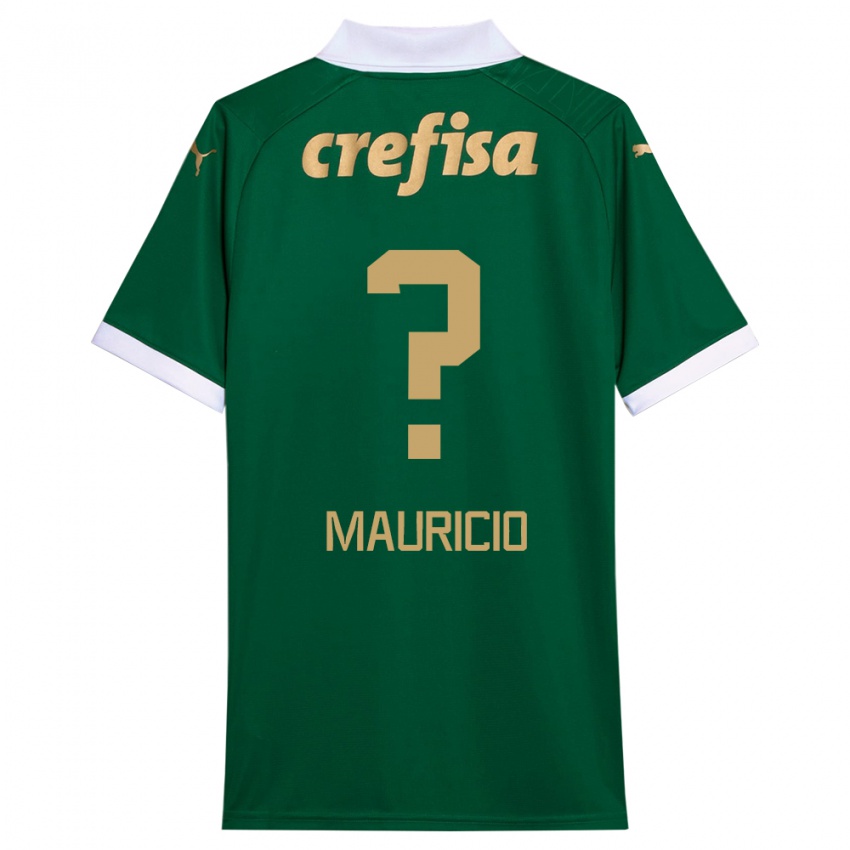 Niño Camiseta Mauricio #0 Verde Blanco 1ª Equipación 2024/25 La Camisa Argentina