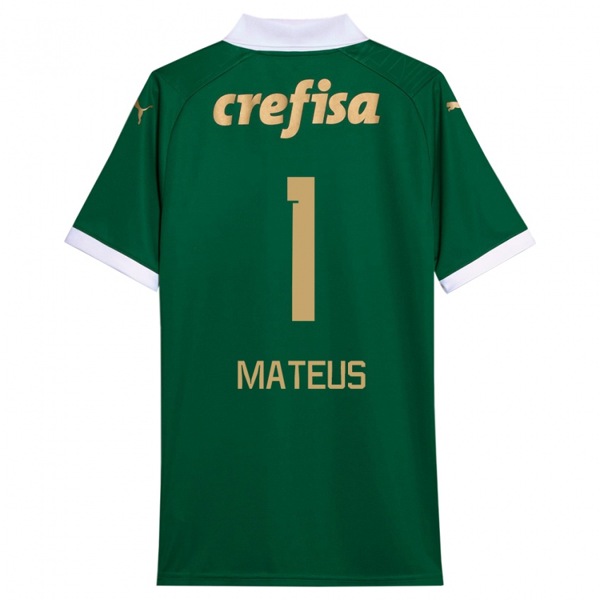 Niño Camiseta Mateus #1 Verde Blanco 1ª Equipación 2024/25 La Camisa Argentina