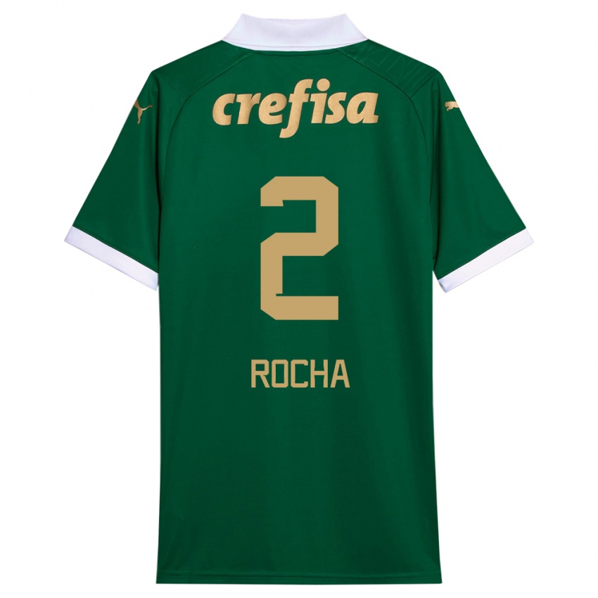 Niño Camiseta Marcos Rocha #2 Verde Blanco 1ª Equipación 2024/25 La Camisa Argentina