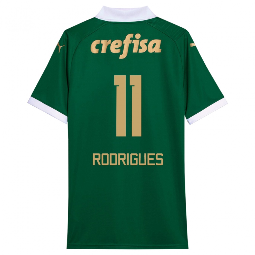 Niño Camiseta Bruno Rodrigues #11 Verde Blanco 1ª Equipación 2024/25 La Camisa Argentina