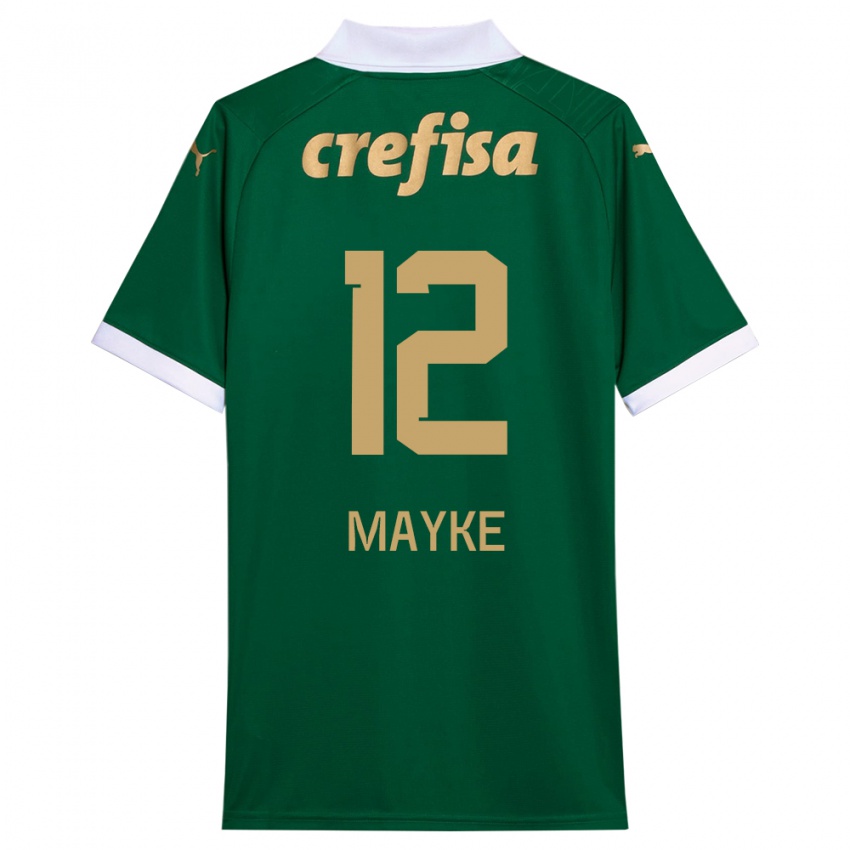 Niño Camiseta Mayke #12 Verde Blanco 1ª Equipación 2024/25 La Camisa Argentina