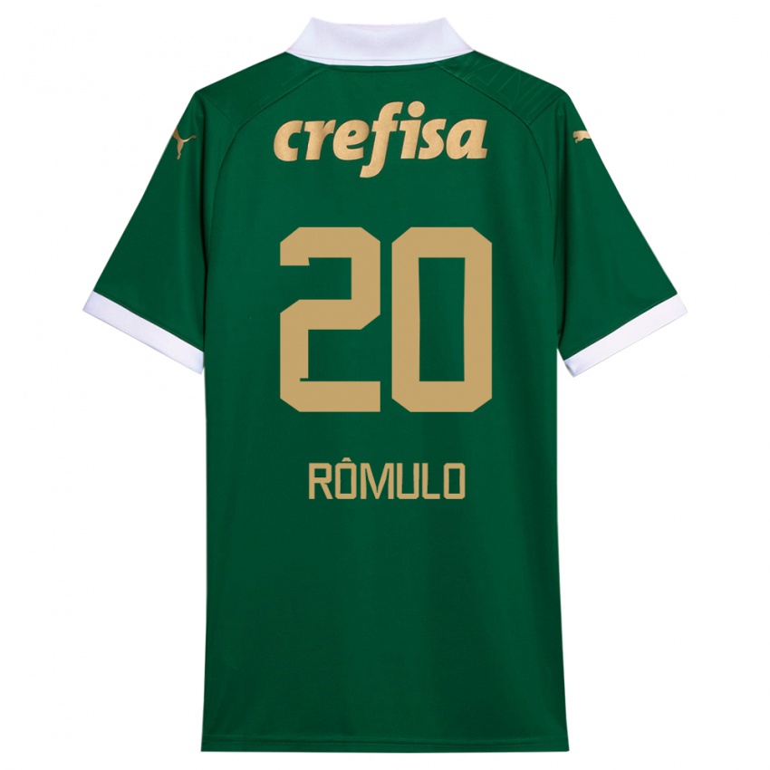 Niño Camiseta Rômulo #20 Verde Blanco 1ª Equipación 2024/25 La Camisa Argentina