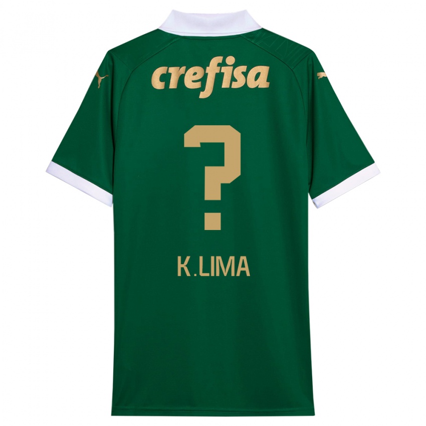 Niño Camiseta Kauan Lima #0 Verde Blanco 1ª Equipación 2024/25 La Camisa Argentina