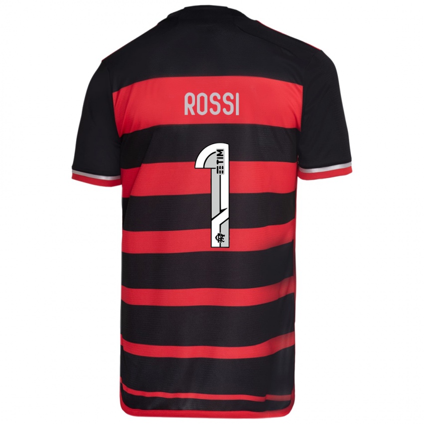 Niño Camiseta Agustin Rossi #1 Negro Rojo 1ª Equipación 2024/25 La Camisa Argentina