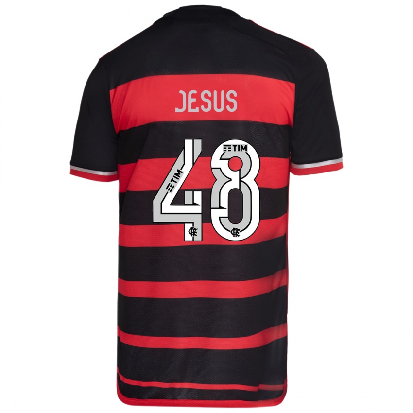 Niño Camiseta Igor Jesus #48 Negro Rojo 1ª Equipación 2024/25 La Camisa Argentina