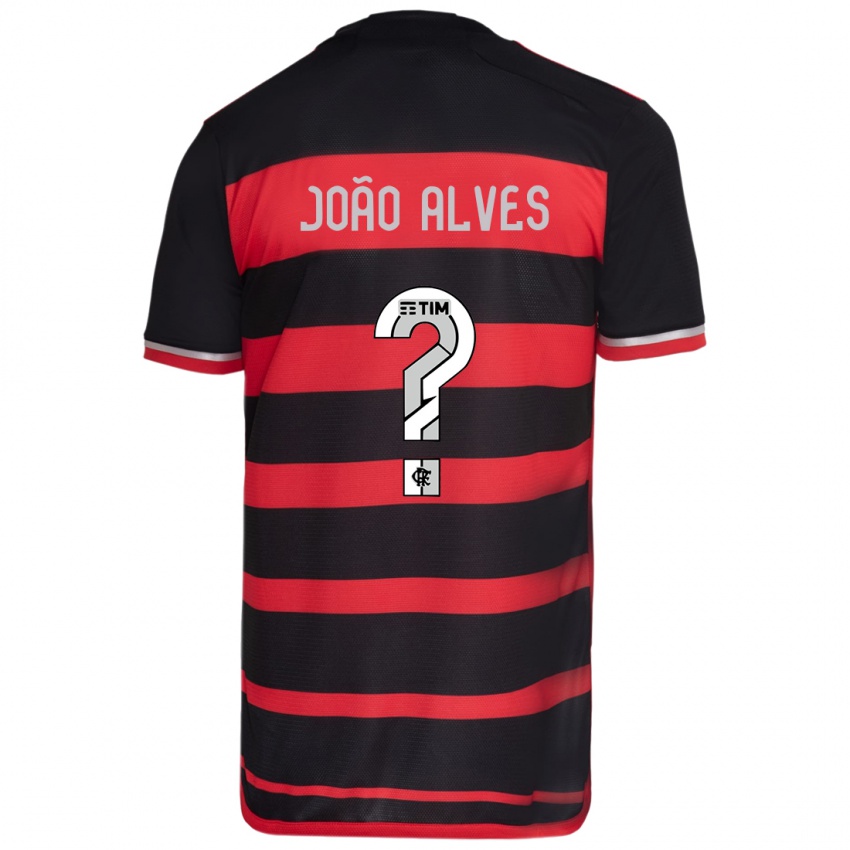 Niño Camiseta João Alves #0 Negro Rojo 1ª Equipación 2024/25 La Camisa Argentina