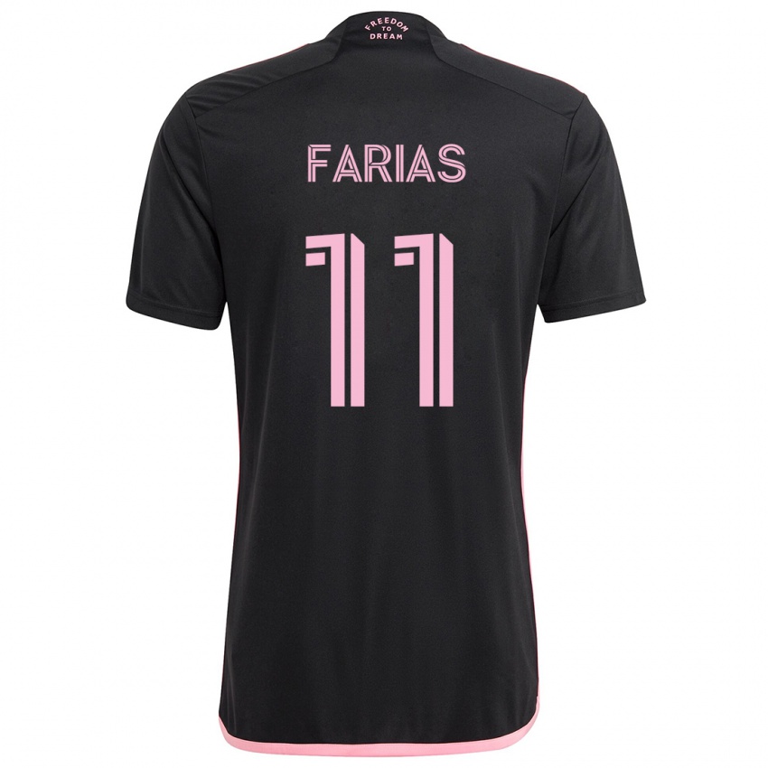 Niño Camiseta Facundo Farías #11 Negro 2ª Equipación 2024/25 La Camisa Argentina