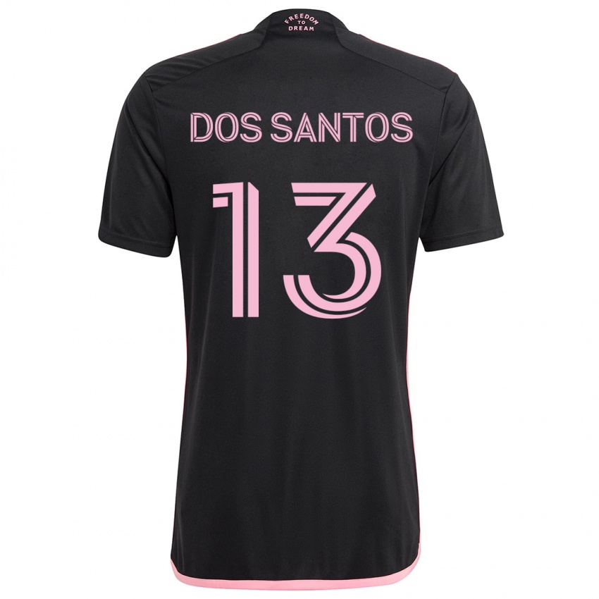 Niño Camiseta Cj Dos Santos #13 Negro 2ª Equipación 2024/25 La Camisa Argentina