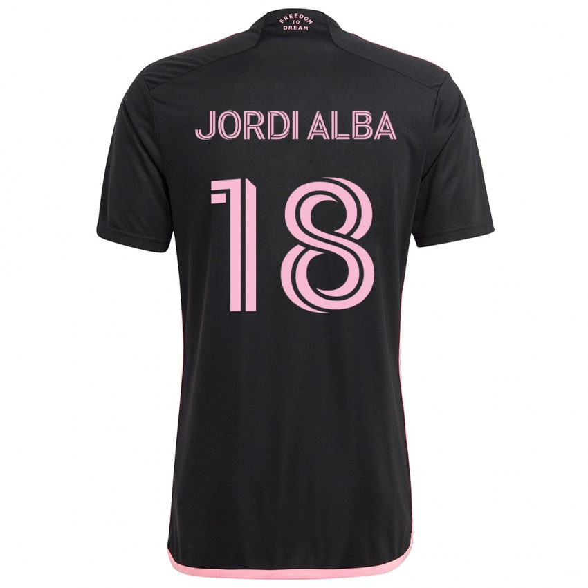 Niño Camiseta Jordi Alba #18 Negro 2ª Equipación 2024/25 La Camisa Argentina