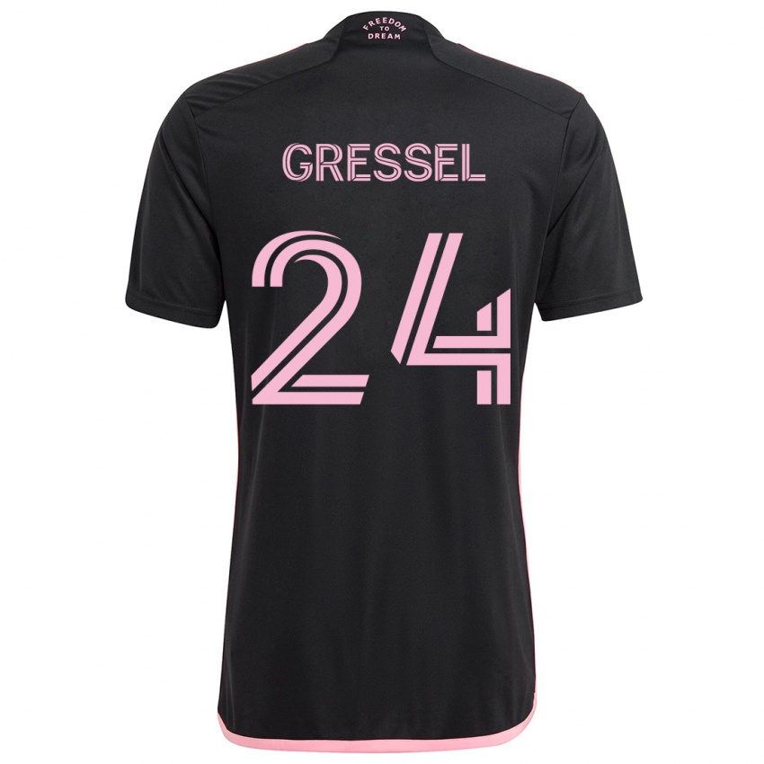 Niño Camiseta Julian Gressel #24 Negro 2ª Equipación 2024/25 La Camisa Argentina