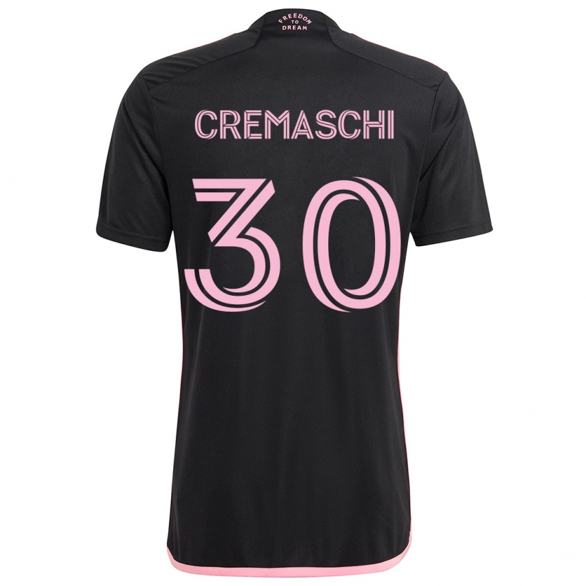 Niño Camiseta Benja Cremaschi #30 Negro 2ª Equipación 2024/25 La Camisa Argentina