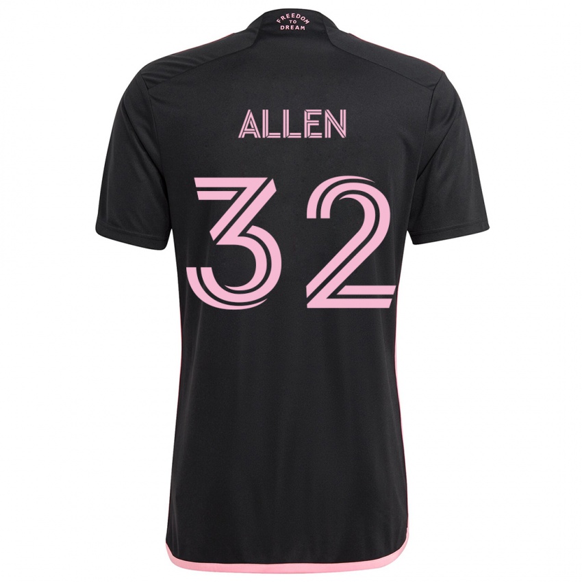 Niño Camiseta Noah Allen #32 Negro 2ª Equipación 2024/25 La Camisa Argentina